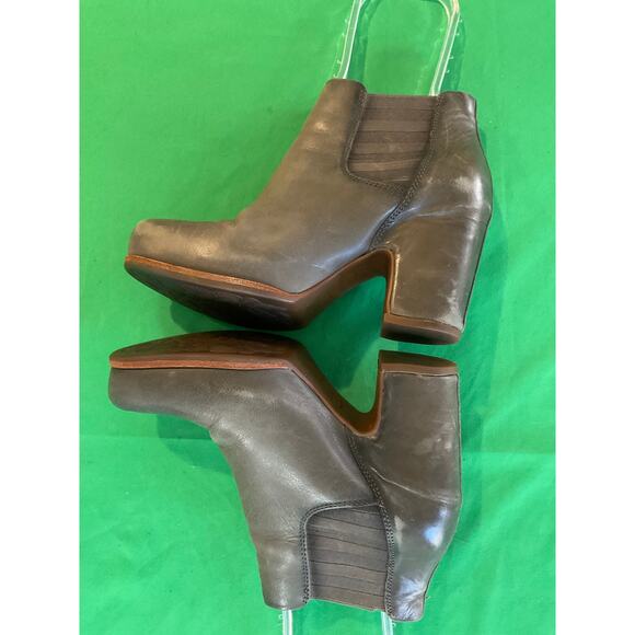 Kork-Ease Women's Gray Leather Shirome Platform Bootie Size 8M Boho - Picture 7 of 15